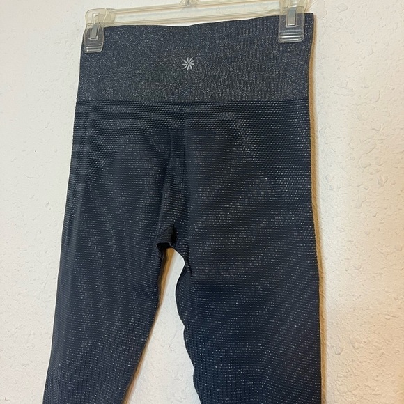 Athleta Shimmer Seamless Tights Gray Leggings Small - Picture 5 of 6